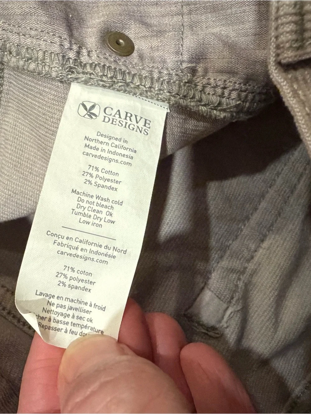 Carve Designs Womens Tan Oahu Shorts Organic Cotton Corduroy 4” Inseam Size 10